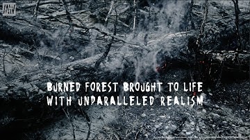 Burned Dead Trees Forest 4K Unreal Engine 5