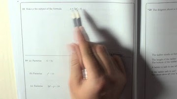 Edexcel GCSE Paper 2 June 2013 Question 18 - Change Subject of Formula