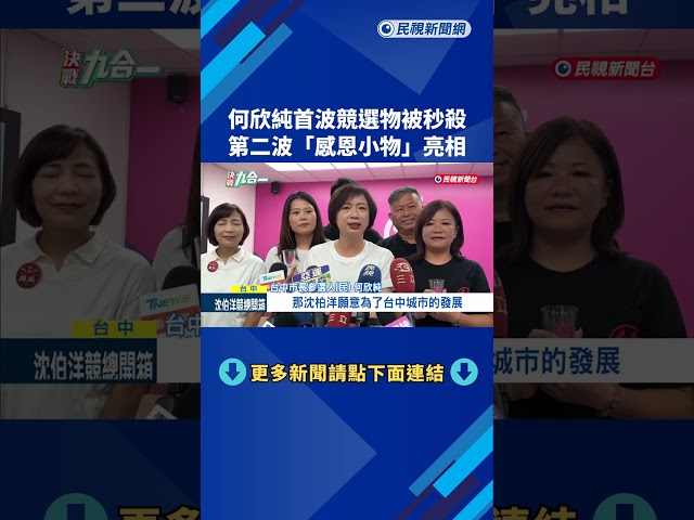 何欣純首波競選小物被秒殺 第二波"感恩小物"亮相－民視新聞