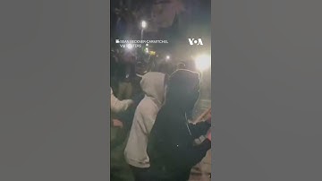 Pro-Palestinian protesters clash with counter-demonstrators at UCLA | VOA News #shorts
