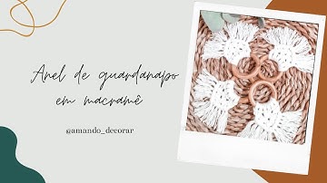 Anel de guardanapo em macramê