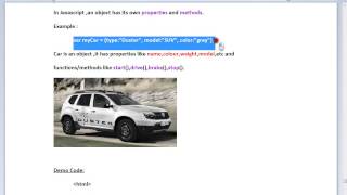 JAVASCRIPT OBJECTS PROPERTIES ACCESS   DEMO