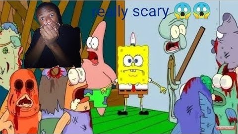 SpongeBob zombie attack reaction