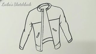 How to draw Leather Jacket | How to draw Jacket |Laiba's Sketchbook