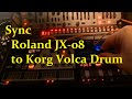 Sync Volca Drum and Nubass to JX-08