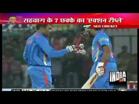 Virender Sehwag Hits Double Century (219) against West Indies - India TV