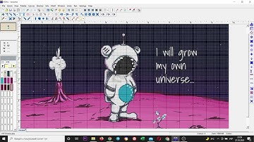 My new cross stitch pattern - I will grow my own universe...