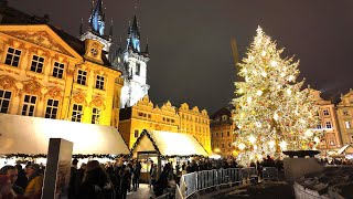 Vánoční trhy v Praze, procházka vánoční Prahou - 2023