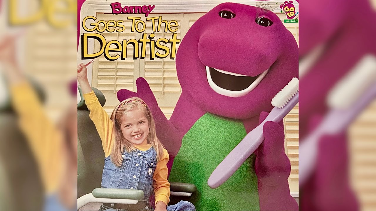 Barney goes to the dentist 🦷 💜￼