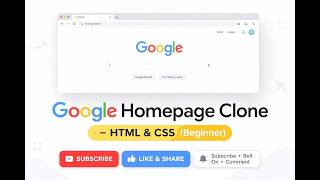 How to Build #google  Homepage Clone with HTML & CSS Only | Code with #AI