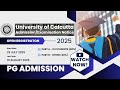CU PG Admission 2025-26: Apply Now! Calcutta University Science, Tech, Agri &amp; Home Sci Courses