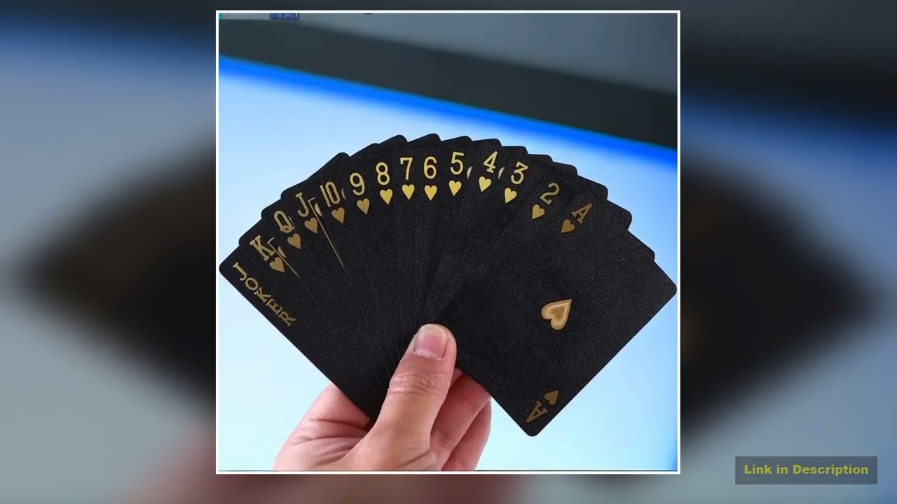 Black Rose Deck Poker Frosted Waterproof Plastic Playing Cards Texas Poker Collection