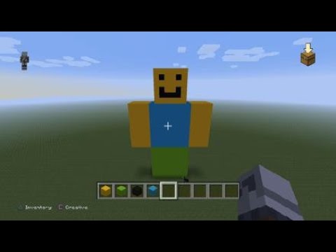 How To Build A Roblox Noob In Minecraft Youtube