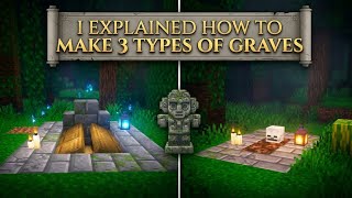 3 Scary Grave Ideas 💡 | Horror Build Hacks | I Explained How to make Grave #minecraft #video #viral