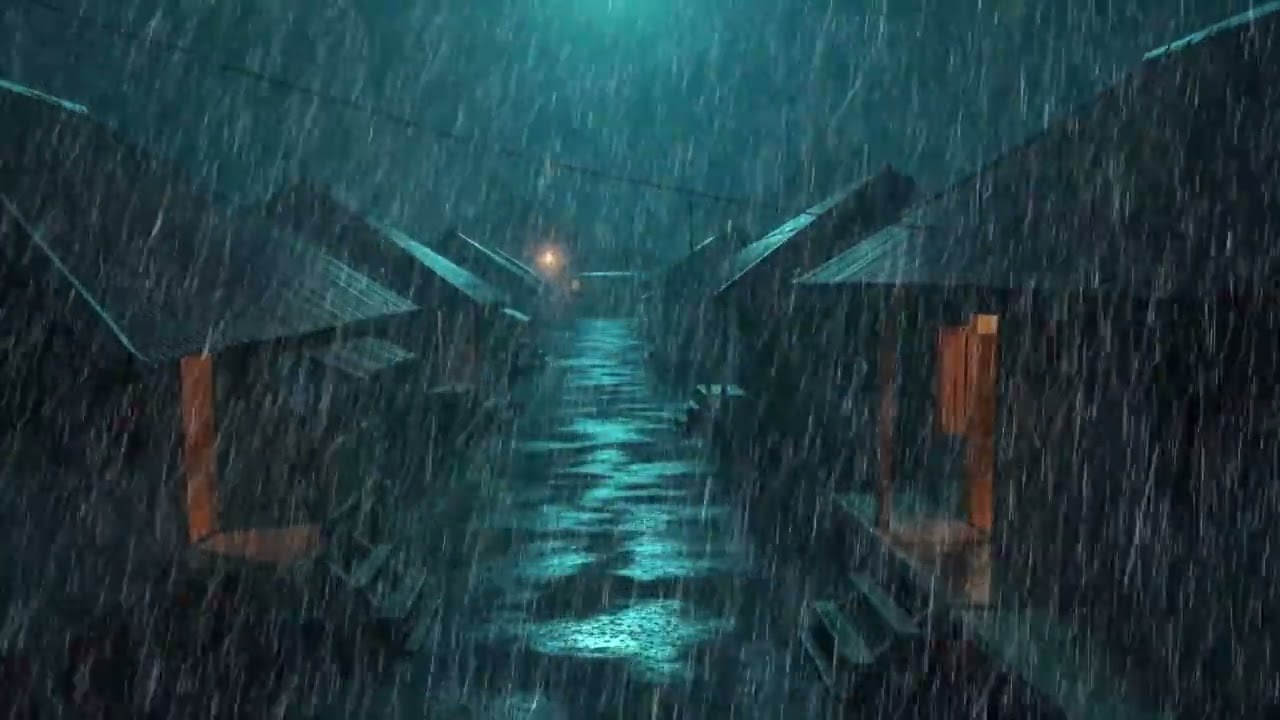 No Ads Rain Sounds for Sleeping - ASMR Extreme Heavy Rain On Tin Roof for Anxiety & Insomnia