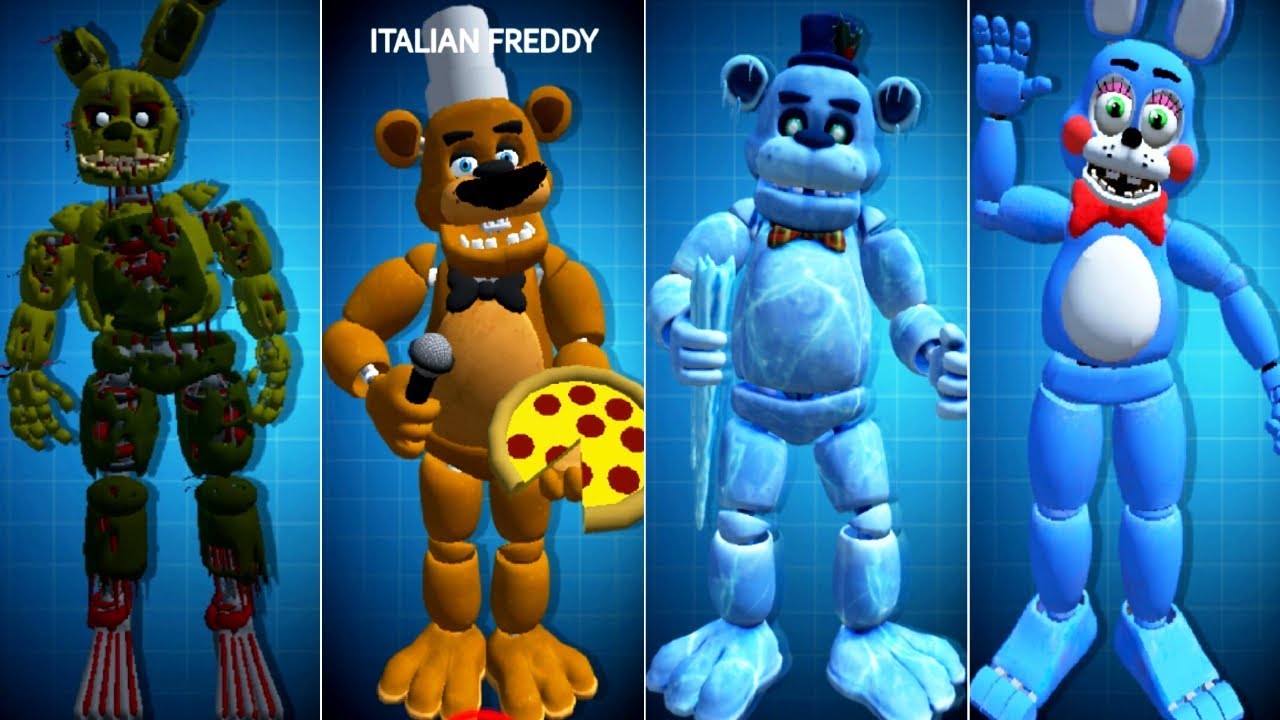 Fnaf AR Lite ALL ANIMATRONICS 