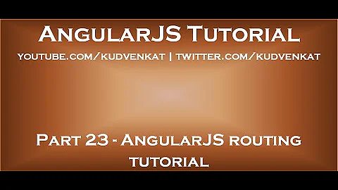 AngularJS routing tutorial