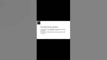 How to disable comments in WordPress #wordpress #education  #interviewpreparation
