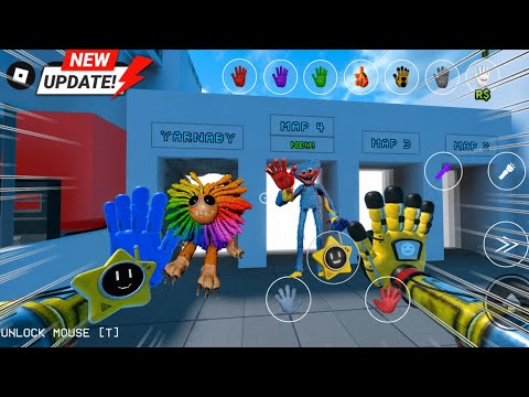 Roblox | A Grabpack Test: PREW-X- Huggywuggy Chase Map-4 Big Update Gameplay 
