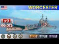 ✔ Затащил бой Крейсер "Worcester" X уровень США | [ WoWS ] World of WarShips REPLAYS