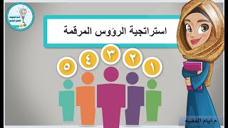 استراتيجيات التعلم - توزيع الفرص بالتساوي للمشاركة - استراتيجية الرؤوس المرقمة تطبق للمجموعات