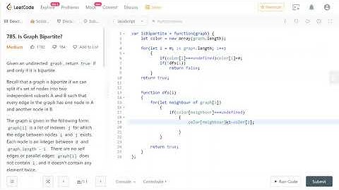 LeetCode 785. [Medium] Is Graph Bipartite?