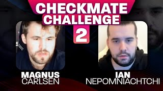 Magnus Carlsen and Ian Nepomniachtchi Try to Solve SAME Checkmate PUZZLES! | CHECKMATE CHALLENGE! #2 screenshot 1