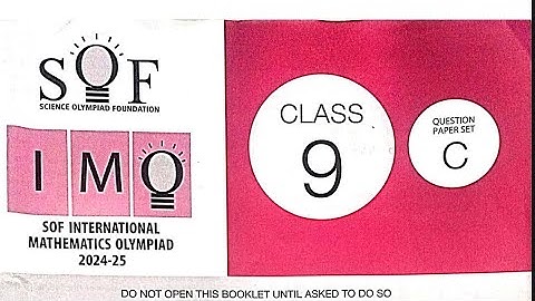 MATHS Olympiad IMO Class 9 2024-25 Set-C Question Paper 12th Nov #shorts #IMO #Questionpaper #viral