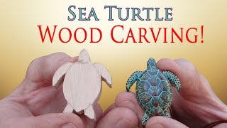 Carving a Wooden Sea Turtle Pendant