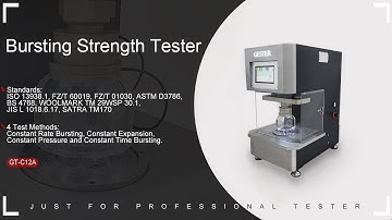 Hydraulic Bursting Strength Tester GT-C12A (Preparation before testing)