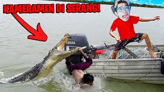 DISERANG BUAYA GANAS! Keliling Sungai di Kebun Binatang Naik Perahu, TEAMKU SAMPAI...