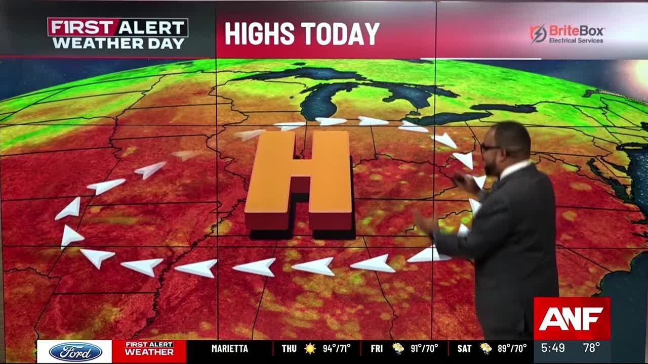 FIRST ALERT FORECAST: Hot with isolated storms in metro Atlanta ...