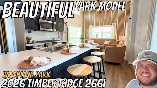 HOUSE ON WHEELS!? 2026 Timber Ridge 266L | Park Model / Tiny home Tour by Woodland Park!