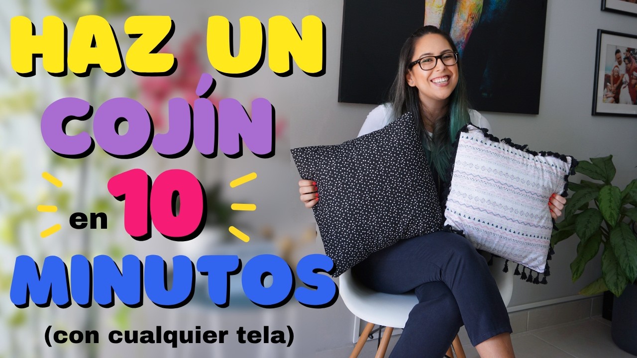 🧵CÓMO hacer FUNDAS para COJINES cuadrados SIN CIERRE ️(Paso a paso