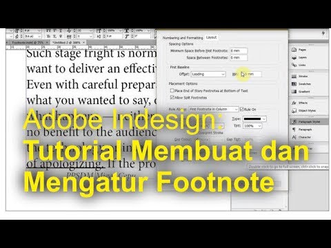 Video: Cara Membuat Catatan Kaki Di Indesign