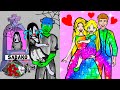 Paper Dolls Dress Up -  Rapunzel Family vs Sadako Daughter Father Dress -  Barbie Story & Crafts