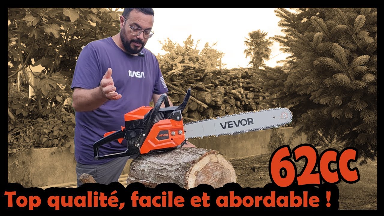 La tronçonneuse Vevor en 62cc qui va révolutionner votre atelier, sans vous ruiner !