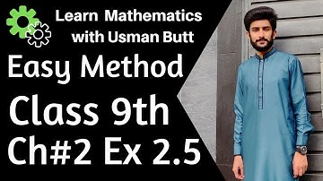 Class 9th Mathematics Chapter 2 Exercise 2.5 Complex Numbers | Learn Mathematics with Usman Butt