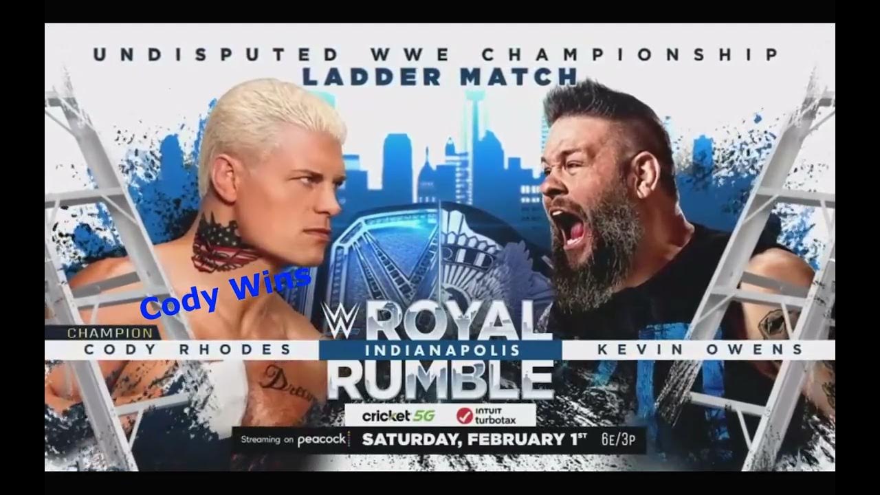 WWE Cody Rhodes Vs Kevin Owens Royal Rumble 2025 Ladder Match Card