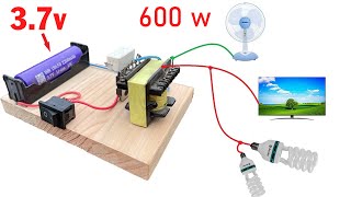 How To Make Inverter 3,7v to 220v B688 , No IC , Simple Circuit Diagram