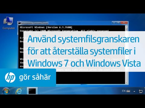 Använd systemfilsgranskaren för att återställa systemfiler i Windows 7 och Windows Vista