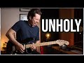 Unholy  sam smith kim petras  sebastian lindqvist guitar cover rock version