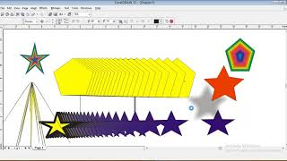 Corel Draw , how to use interactive blend tool , contour tool, extrude tool 2020 screenshot 1
