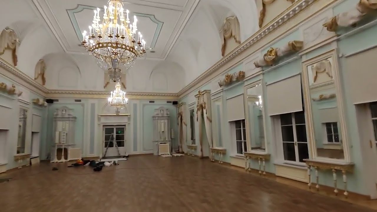 Рулонные шторы с фазным управлением, система Бентин М44  Константиновский дворец, Стрельна  От компа