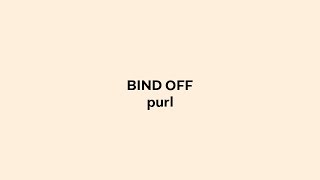 iota Tutorial - How to bind off purl stitch