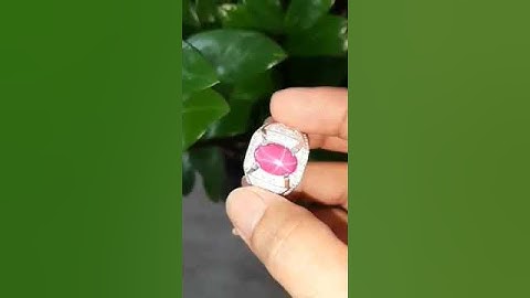 nhẫn  bạc  đá  ruby  sao Thái. ACE nào  kết  thì  ib .