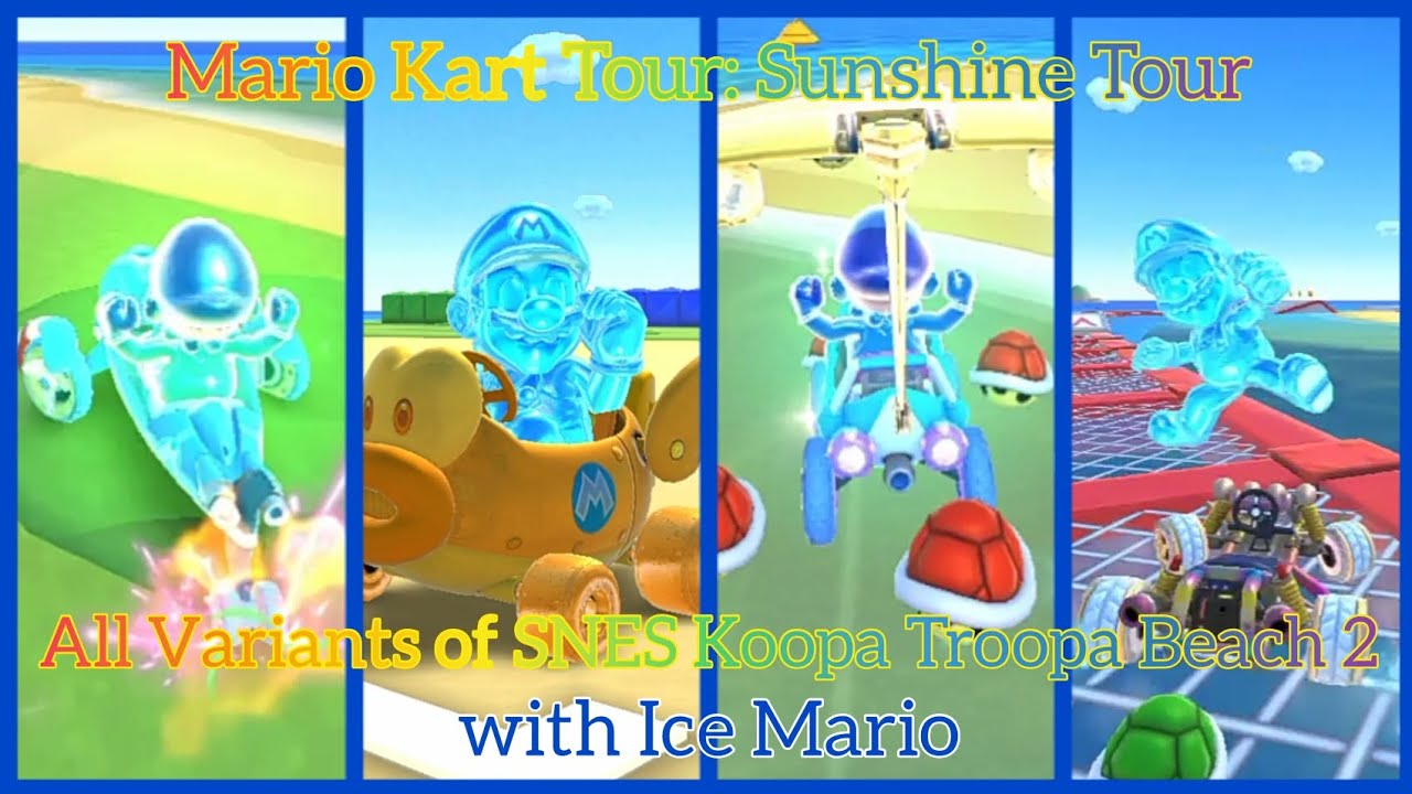 Koopa Variants All Variants of SNES Koopa Troopa Beach 2 with Ice Mario | Mario Kart ...