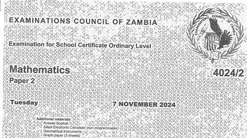 MATHS PAPER 2 2024 INTERNAL SECTION A Q2