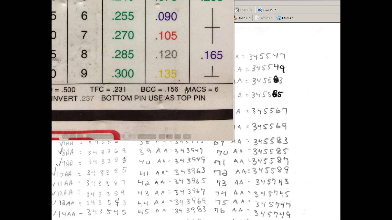 Kwikset Key Code Chart