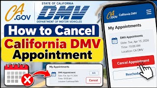 How to Cancel California DMV Appointment